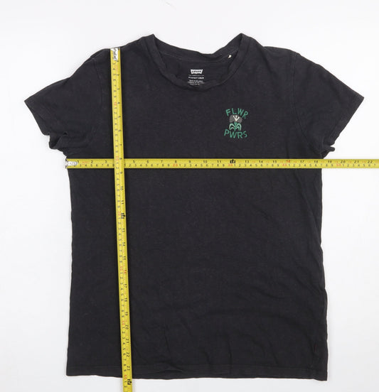 Womens UK Size M Levi's Black Basic T-Shirt