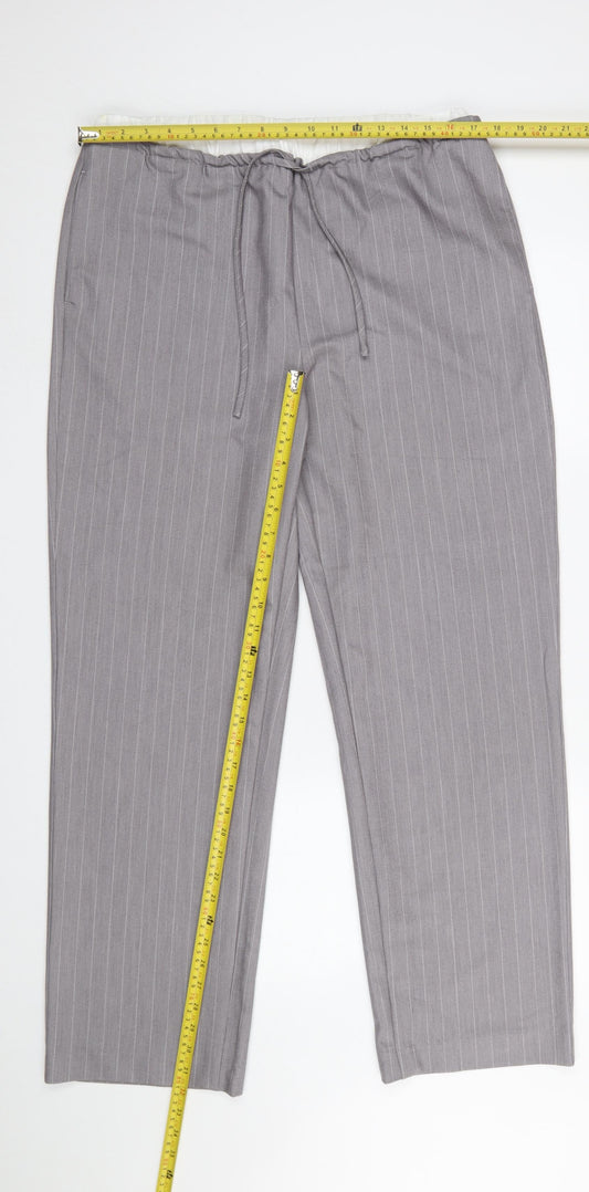 Womens UK Size L Only Regular Fit Casual Business Grey Trousers