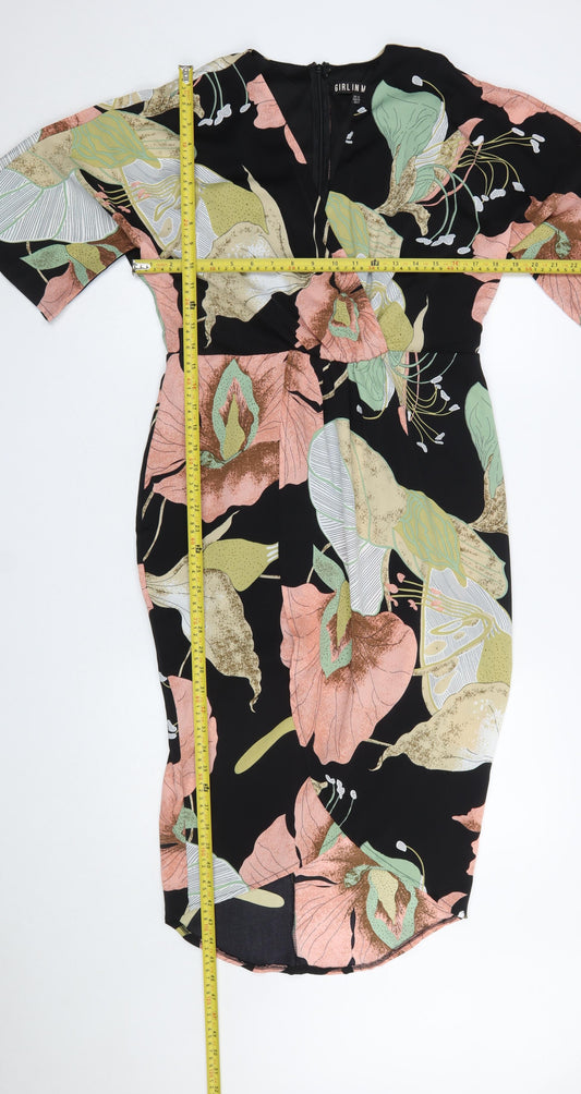 Womens UK Size 12 Girl In Mind Bodycon Dress