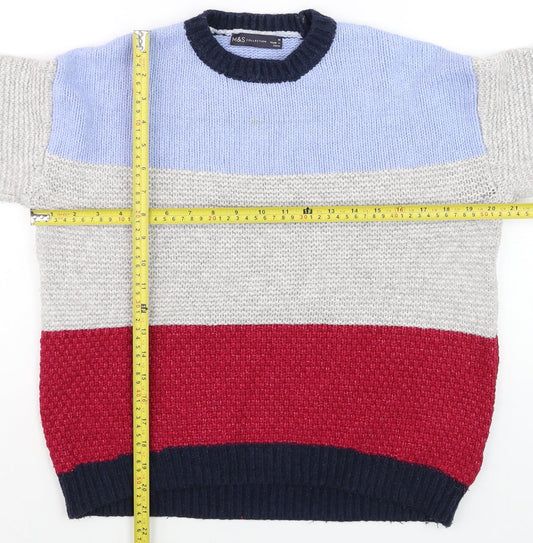 Mens UK Size M Marks and Spencer Multicoloured Pullover Jumper