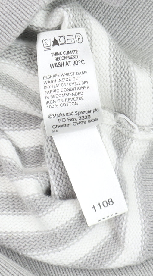 Womens UK Size 8 Marks and Spencer Grey Pullover Jumper