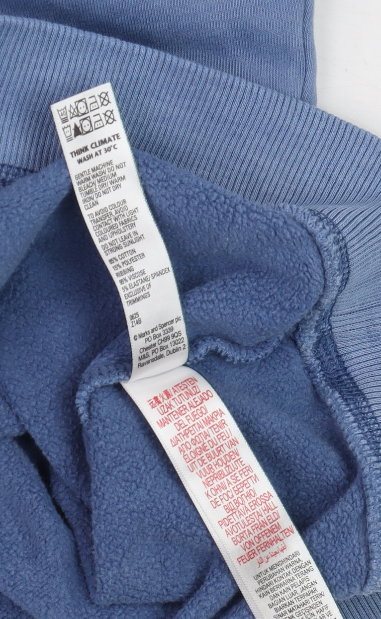 Mens UK Size S Marks and Spencer Blue Pullover Jumper