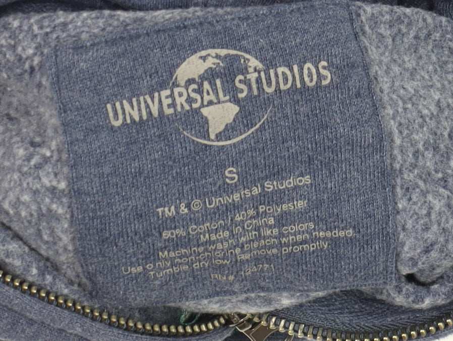 Womens UK Size S Universal Studios Blue Full Zip Hoodie