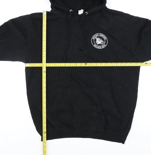 Mens UK Size L Just Hoods Black Pullover Hoodie