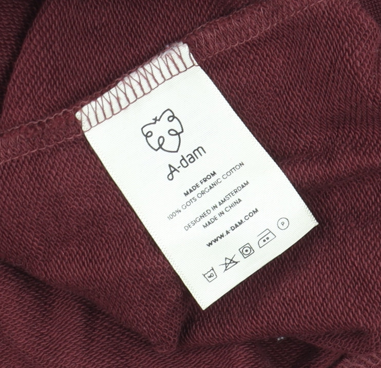 Mens UK Size L A-dam Red Pullover Sweatshirt