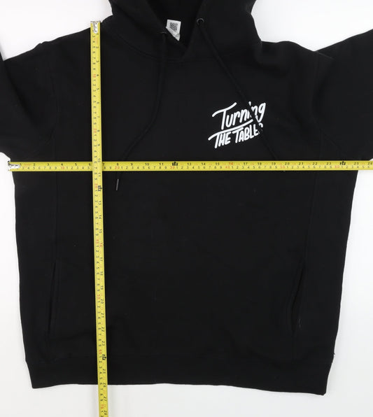 Mens UK Size L Threadfast Apparel Black Pullover Hoodie