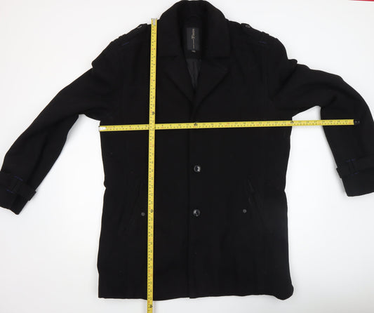 Mens UK Size 2XL Tom Tailor Denim Black Overcoat