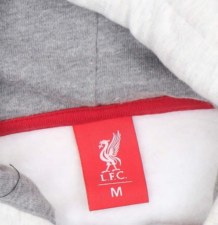 Mens UK Size M LFC Grey Full Zip Hoodie