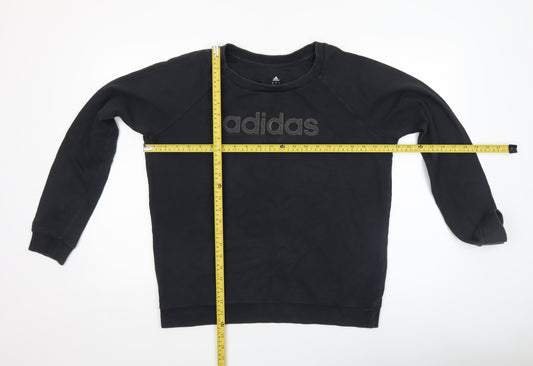 Womens UK Size L adidas Black Pullover Sweatshirt