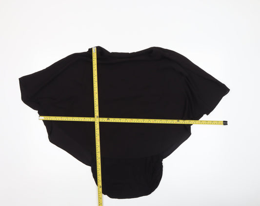 Womens UK Size S Dunnes Black Wrap Blouse