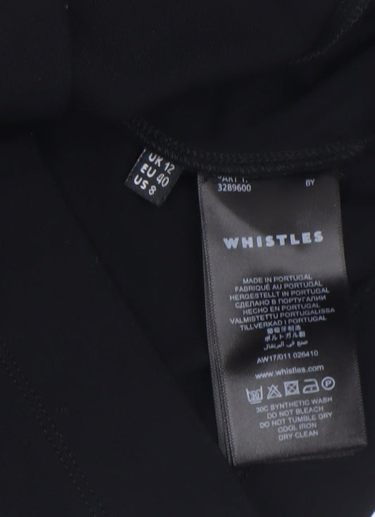 Womens UK Size 12 Whistles Black Basic Blouse