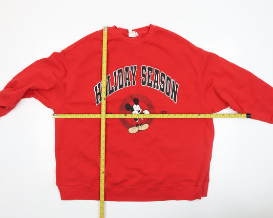 Womens UK Size 12 H&M Red Pullover Sweatshirt