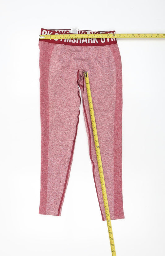 Womens UK Size S Gymshark Slim Fit Leggings Red Leggings