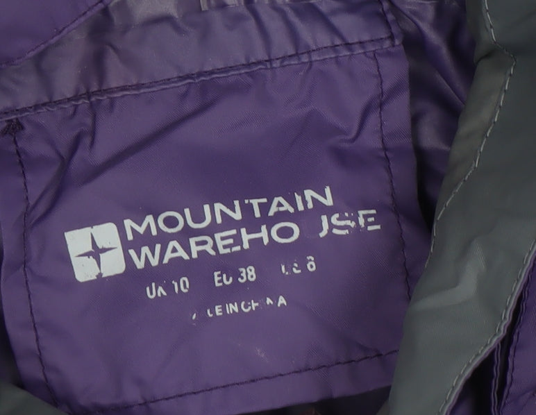 Womens UK Size 10 Mountain Warehouse Purple Rain Coat