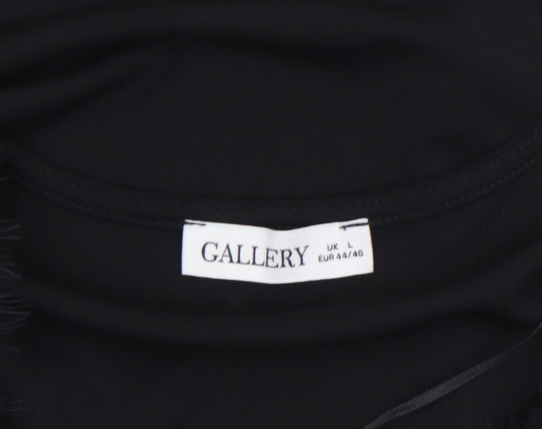 Womens UK Size L Gallery Black Camisole Blouse