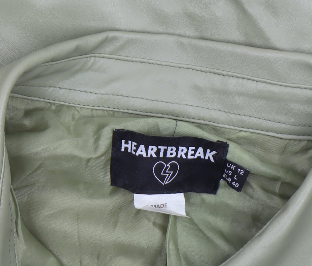 Womens UK Size 12 Heartbreak Green Basic Jacket