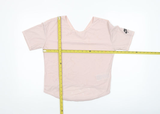 Womens UK Size XS Nike Pink Gym & TrainingRunning & JoggingYoga T-Shirt