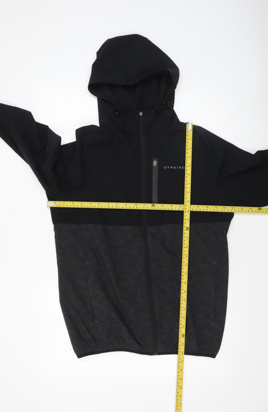 Mens UK Size S Gym King Black Full Zip Hoodie