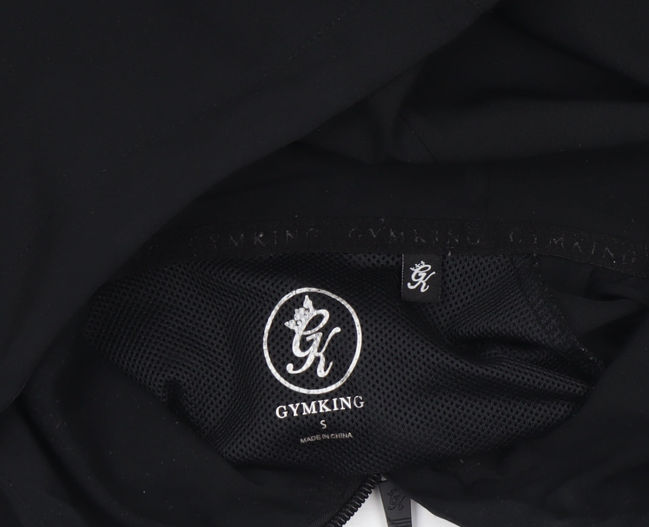 Mens UK Size S Gym King Black Full Zip Hoodie