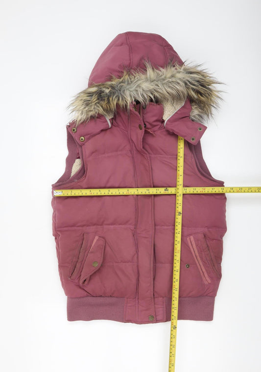 Womens UK Size 10 Fat Face Pink Puffer Jacket