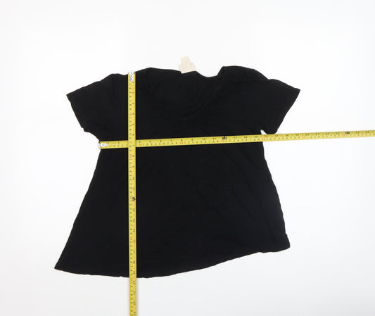 Womens UK Size XS Mossimo Supply Co. Black Basic T-Shirt