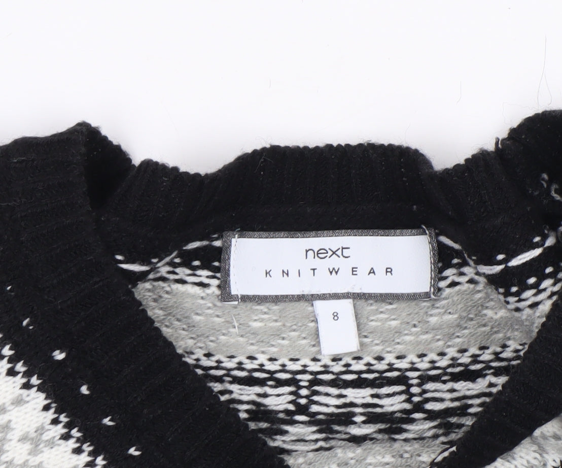 Womens UK Size 8 NEXT Black Pullover Jumper