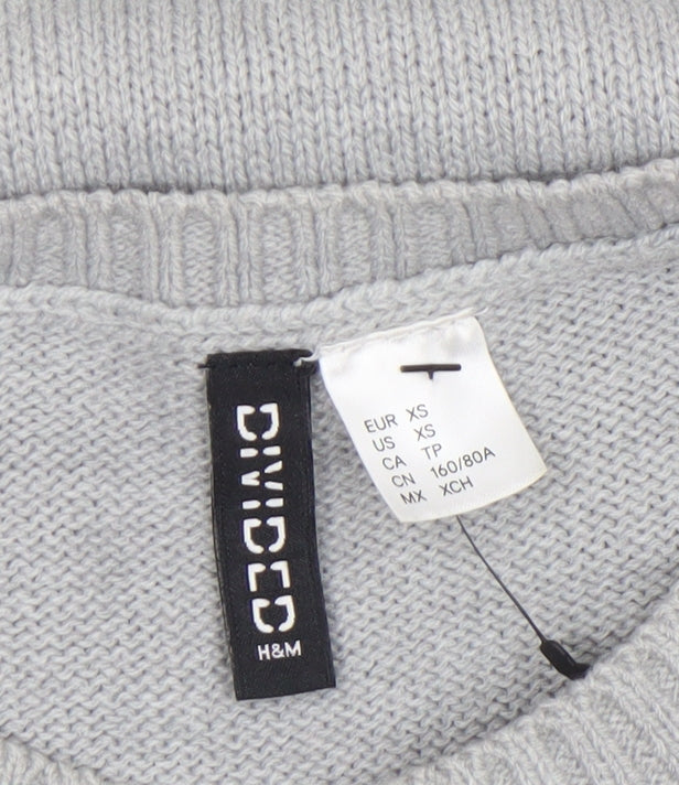 Womens UK Size XS H&M Grey Pullover Jumper