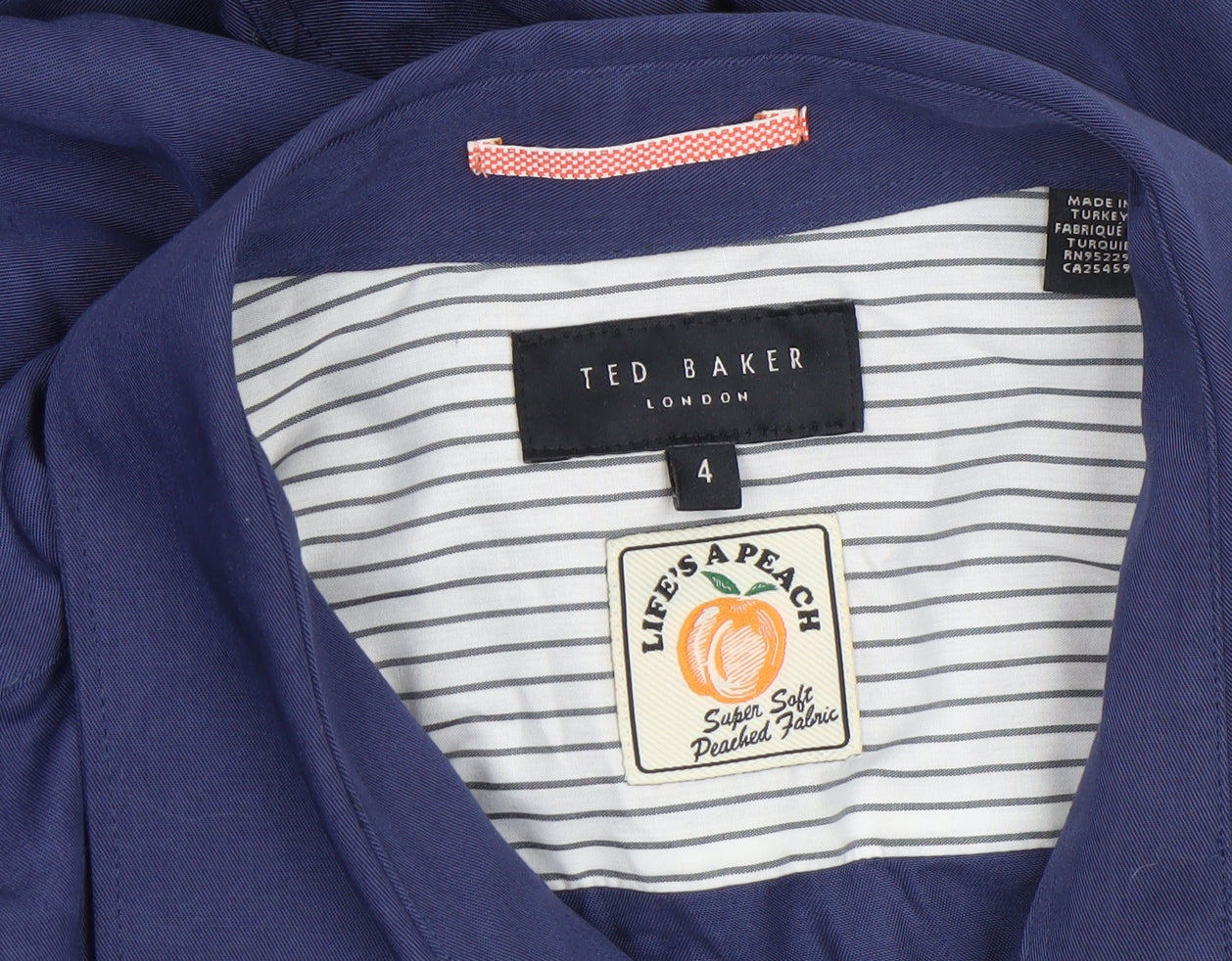 Mens UK Collar Size L Ted Baker Smart Blue Dress Shirt