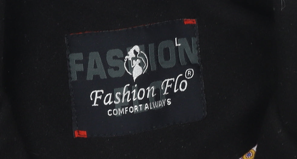 Womens UK Size L Fashion Flo Black Overcoat