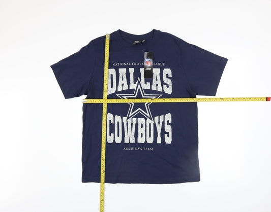 Primark Men's Blue Dallas Cowboys NFL Graphic T-Shirt Size S