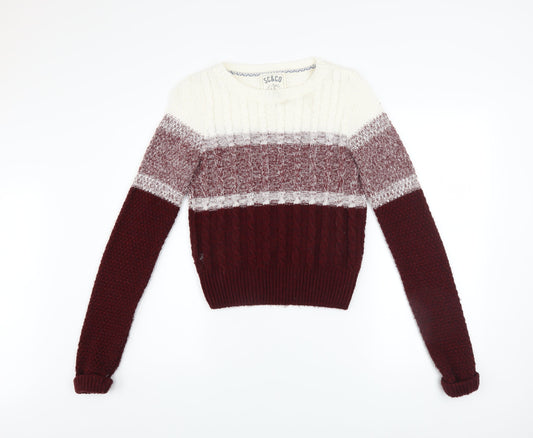 Womens UK Size 8 SoulCal & Co Multicoloured Pullover Jumper