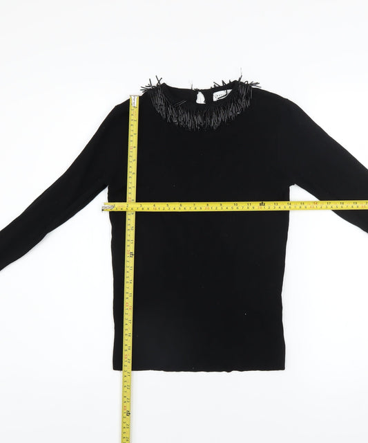 Womens UK Size 12 Warehouse Black Pullover Jumper