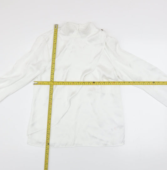 Womens UK Size XS Savida White Wrap Blouse