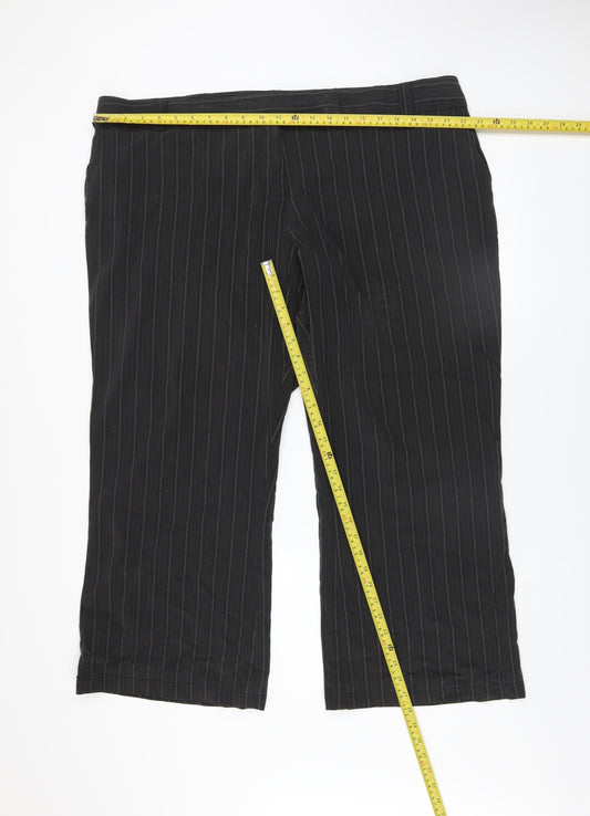 Womens UK Size 22 Dorothy Perkins Regular Fit Business Workwear Casual Black Tro