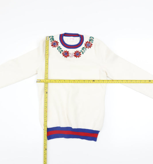 Womens UK Size XS Savida Ivory Pullover Jumper