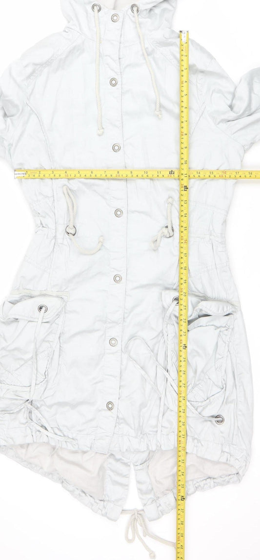 Womens UK Size 8 NEXT White Parka Coat