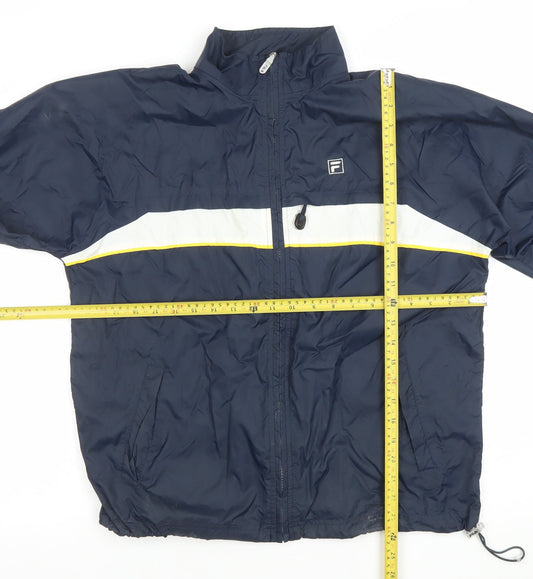 Mens UK Size 34 FILA Blue Windbreaker Coat