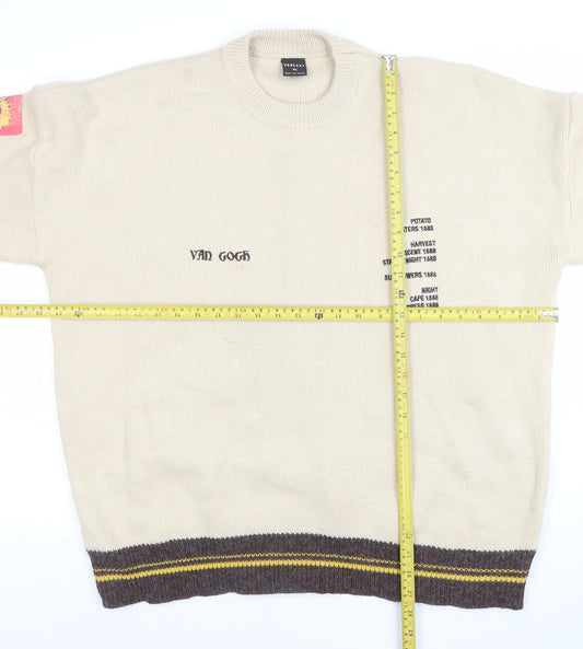 Mens UK Size XL Vencede Beige Pullover Jumper