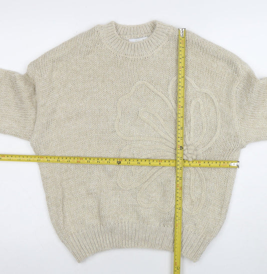 Womens UK Size M Zino Beige Pullover Jumper