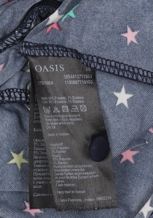Womens UK Size L Oasis Multicoloured Wrap Blouse
