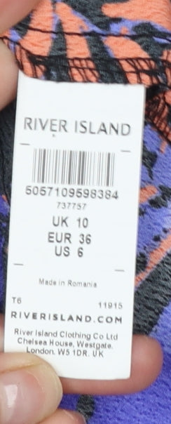 Womens UK Size 10 River Island One-Piece Multicoloured Playsuit