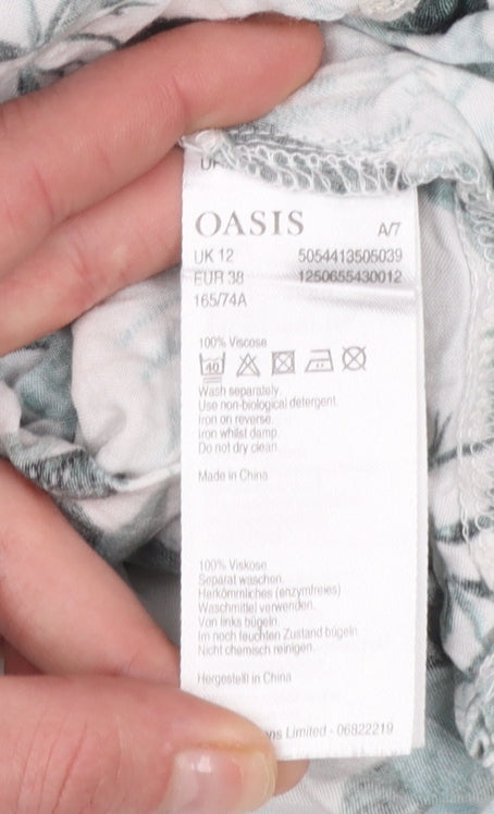 Womens UK Size 12 Oasis Multicoloured Tunic Blouse