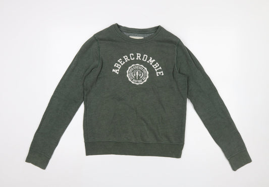 Womens UK Size S Abercrombie & Fitch Green Pullover Sweatshirt