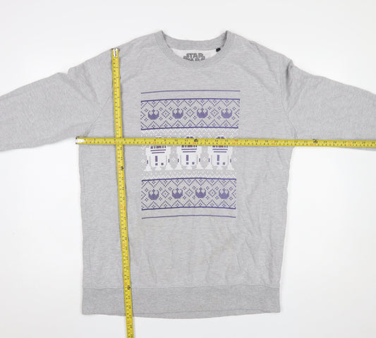 Mens UK Size XL Star Wars Grey Pullover Sweatshirt