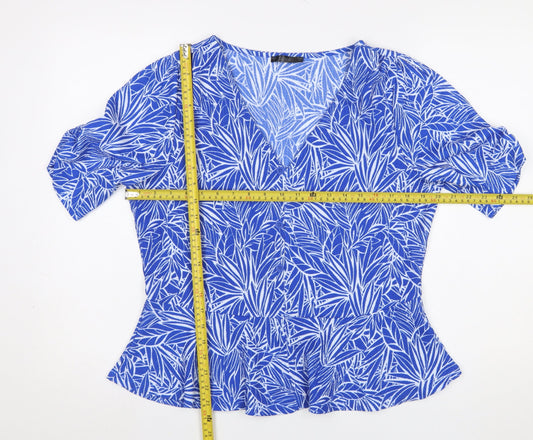 Womens UK Size M Dunnes Stores Blue Tunic Blouse