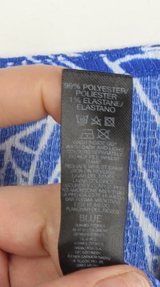 Womens UK Size M Dunnes Stores Blue Tunic Blouse