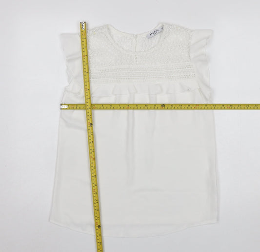 Womens UK Size S Akoz De Toi Paris White Camisole Blouse