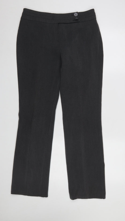Womens UK Size 12 Dunnes Stores Regular Fit Dress Pants Black Trousers