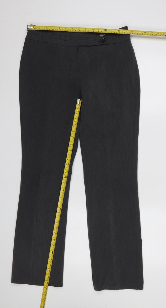 Womens UK Size 12 Dunnes Stores Regular Fit Dress Pants Black Trousers