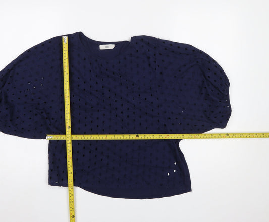 Womens UK Size 10 La Redoute Blue Basic Blouse